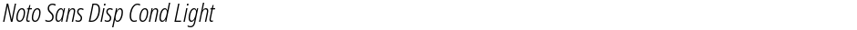 Noto Sans Disp Cond LightDemo