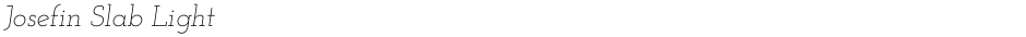 Josefin Slab LightDemo