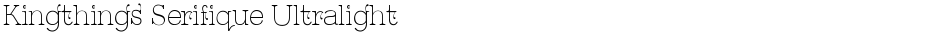 Kingthings Serifique UltralightDemo