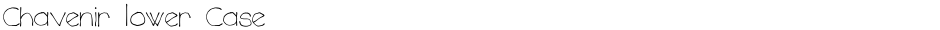 Chavenir Lower CaseDemo