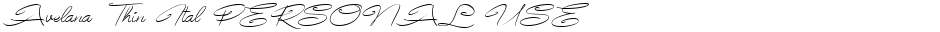 Avelana Thin Ital PERSONAL USEDemo