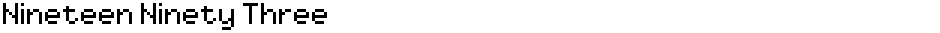 Nineteen Ninety ThreeDemo