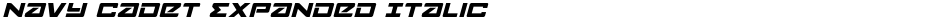 Navy Cadet Expanded ItalicDemo