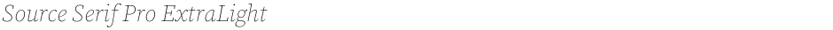 Source Serif Pro ExtraLightDemo