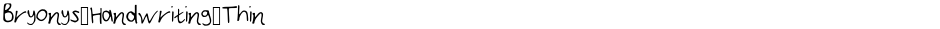 Bryonys_Handwriting_ThinDemo