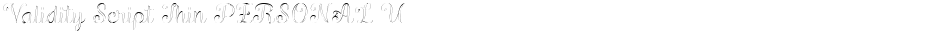 Validity Script Thin PERSONAL UDemo
