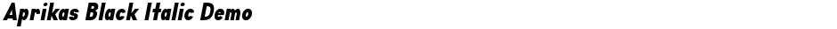 Aprikas Black Italic DemoDemo