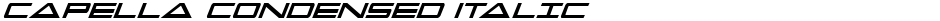 Capella Condensed ItalicDemo