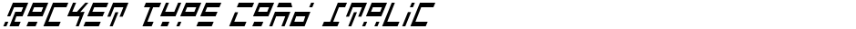 Rocket Type Cond ItalicDemo