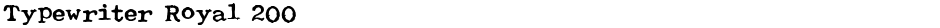 Typewriter Royal 200Demo