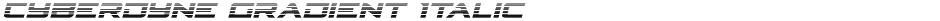 Cyberdyne Gradient ItalicDemo