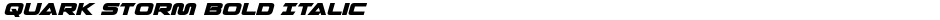 Quark Storm Bold ItalicDemo