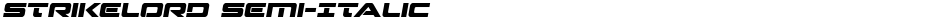 Strikelord Semi-ItalicDemo