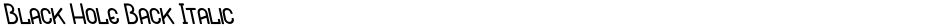 Black Hole Back ItalicDemo