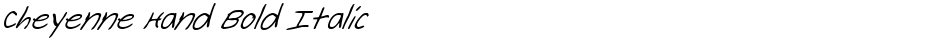 Cheyenne Hand Bold ItalicDemo