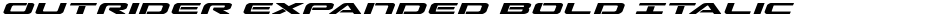 Outrider Expanded Bold ItalicDemo