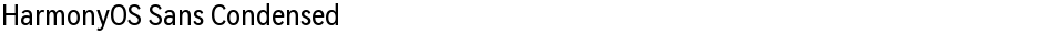 HarmonyOS Sans CondensedDemo