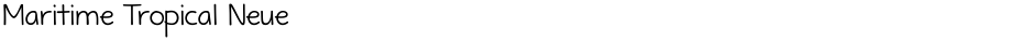 Maritime Tropical NeueDemo