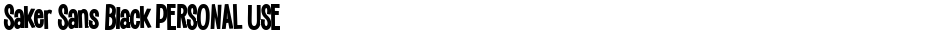 Saker Sans Black PERSONAL USEDemo