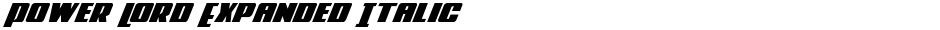 Power Lord Expanded ItalicDemo
