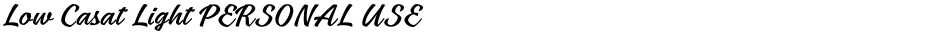 Low Casat Light PERSONAL USEDemo