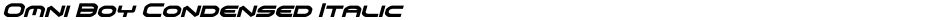 Omni Boy Condensed ItalicDemo