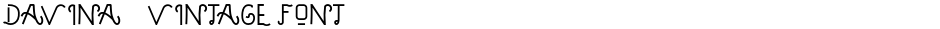 DAVINA - VINTAGE FONTDemo