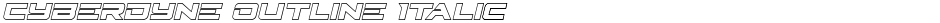 Cyberdyne Outline ItalicDemo