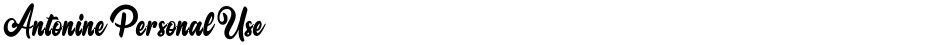 Antonine Personal UseDemo