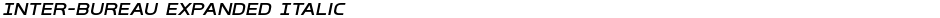 Inter-Bureau Expanded ItalicDemo