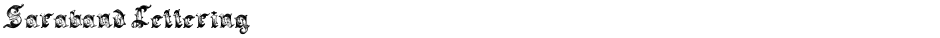 Saraband LetteringDemo