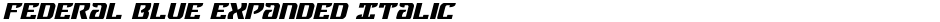 Federal Blue Expanded ItalicDemo