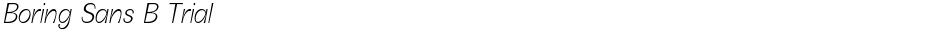 Boring Sans B TrialDemo