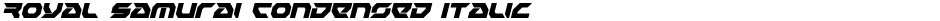 Royal Samurai Condensed ItalicDemo
