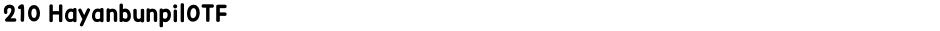 210 HayanbunpilOTFDemo