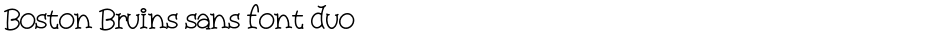 Boston Bruins sans font duoDemo
