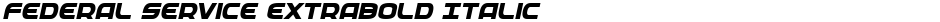 Federal Service ExtraBold ItalicDemo