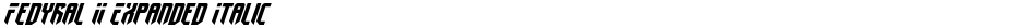 Fedyral II Expanded ItalicDemo