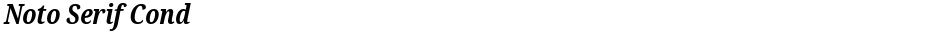 Noto Serif CondDemo