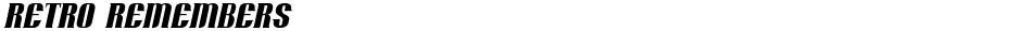 Retro RemembersDemo
