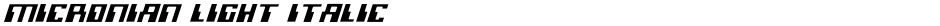 Micronian Light ItalicDemo