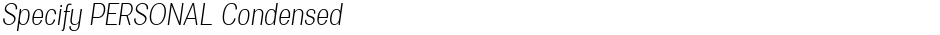 Specify PERSONAL CondensedDemo