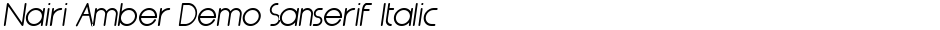 Nairi Amber Demo Sanserif ItalicDemo