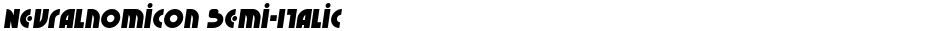 Neuralnomicon Semi-ItalicDemo