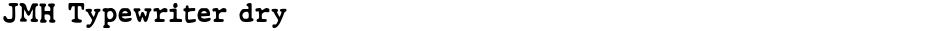 JMH Typewriter dryDemo