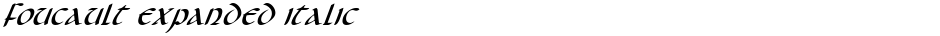 Foucault Expanded ItalicDemo