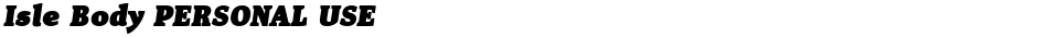 Isle Body PERSONAL USEDemo