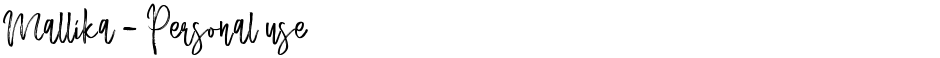 Mallika - Personal useDemo