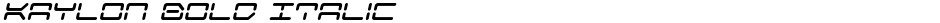 Kaylon Bold ItalicDemo