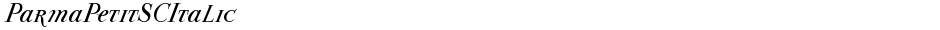 ParmaPetitSCItalicDemo
